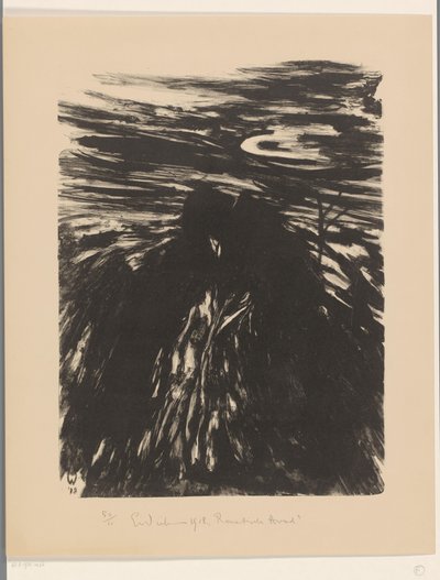 Romantik akşam (nesne üzerindeki orijinal başlık) by Erich Wichmann (signed by artist)
