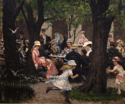 Park Sahnesi, Münih (resim) by Erik Theodor Werenskiold