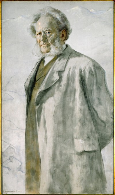 Şair Henrik Ibsen (tuval üzerine resim) by Erik Theodor Werenskiold