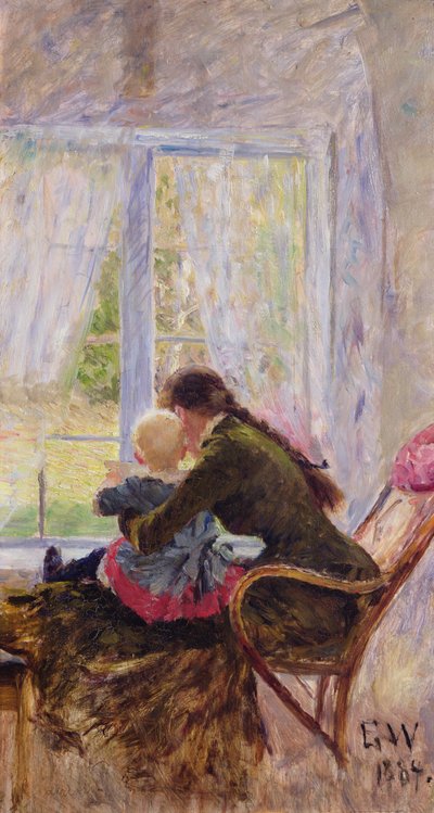 sen ve Bebe by Erik Theodor Werenskiold