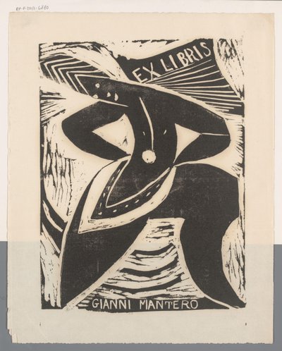 Ekslibris van Gianni Mantero by Erna Levy Friedländer