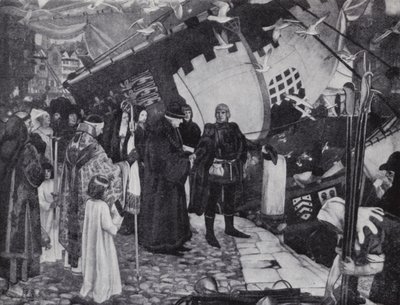 Kuzey Amerika kıyı şeridini keşfeden İtalyan asıllı İngiliz kaşif John Cabot by Ernest (after) Board