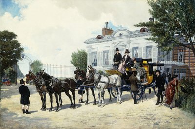 Hackney Arabası; Le Fiacre, by Ernest Alexandre Bodoy