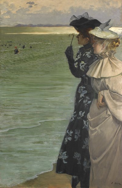 Deniz kenarında yıkanma zamanı Deniz kenarında yıkanma zamanı, 1896. by Ernest Ange Duez