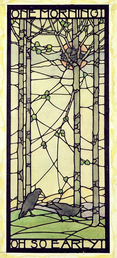 Bir Sabah Çok Erken, c.1908-10 (kart üzerinde mürekkep ve sulu boya) by Ernest Archibald Taylor
