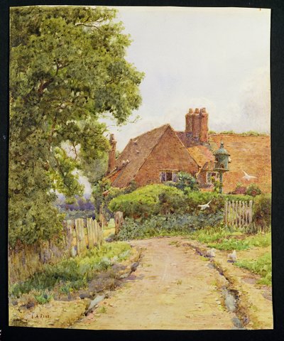 Steep yakınlarında bir Hampshire Çiftliği (kağıt üzerinde wc) by Ernest Arthur Rowe