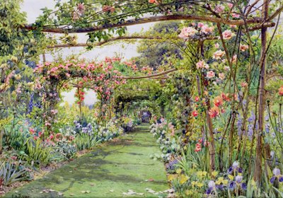 Gül Pergola, Blackhurst Evi, Tunbridge Wells, Kent by Ernest Arthur Rowe