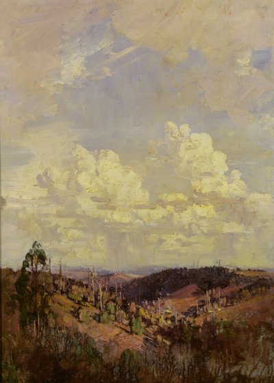 Ve Akşamın ve Sabahın Bulutları Bırakın (Tennyson) by Arthur Streeton