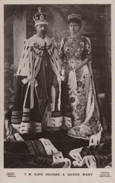 Kral George V ve Kraliçe Mary by Ernest Brooks