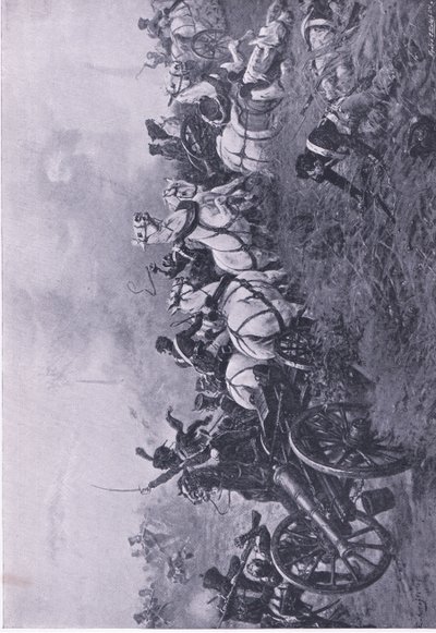 Fransız bataryasının 52. Oxfordshire Hafif Piyade Alayı tarafından Waterloo