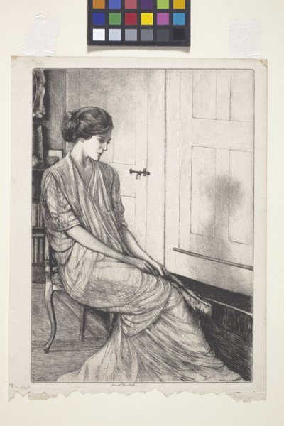 La Tanagra (dağlama ve kuru nokta) by Ernest Haskell