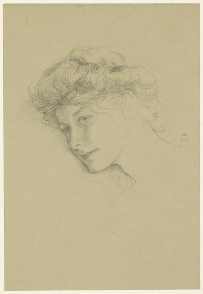 genç bir kadın portresi by Ernest Haskell