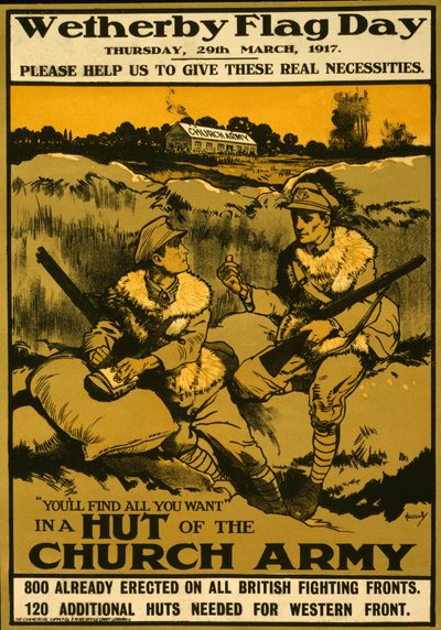 Wetherby Bayrak Günü için poster, 29 Mart 1917 Perşembe, pub. 1917 by Ernest Hasseldine