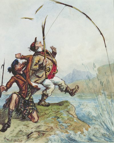 Bay Lovejoy'un Highlands Somon Alabalık Balıkçılığına Tatil Gezisi, sekiz seriden (ayrıca bkz. 91104) by Ernest Henry Griset