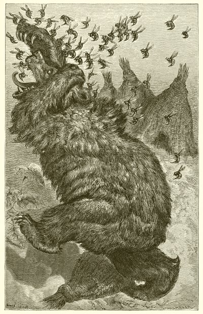 Ayı ve Arı Kovanları by Ernest Henry Griset