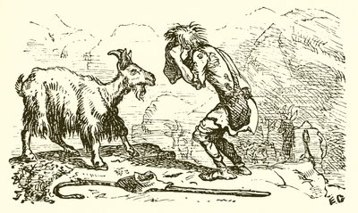 Keçi çobanı ve dişi keçi by Ernest Henry Griset