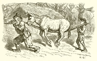 Yaşlı Adam, Oğlu ve Eşek by Ernest Henry Griset