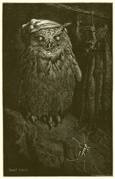 Baykuş ve Çekirge by Ernest Henry Griset