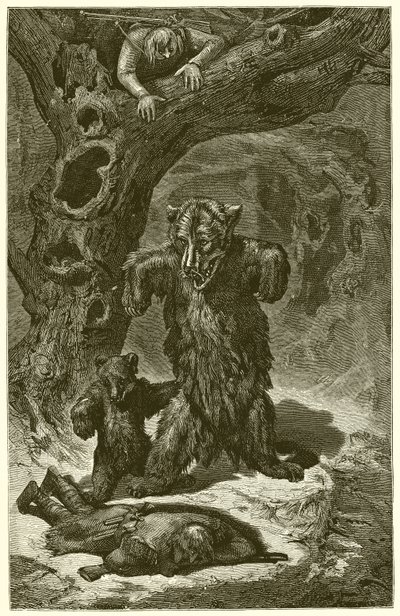 Yolcular ve Ayı by Ernest Henry Griset