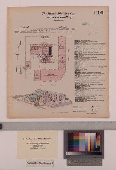 Hannis Distilling Co.s Mount Vernon Distillery, Maryland, Hexamer General Surveys, 1880 by Ernest Hexamer