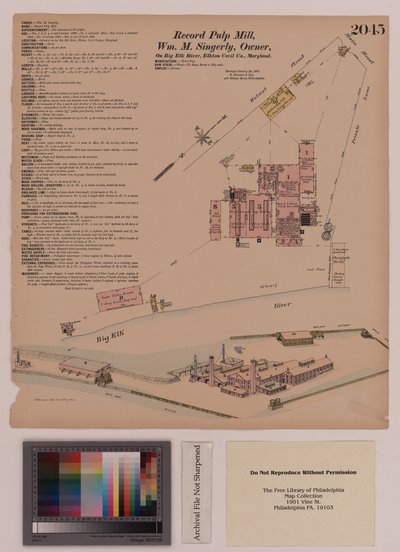 Rekor Kağıt Hamuru Fabrikası, Elkton, Maryland, Hexamer General Surveys, 1808 by Ernest Hexamer