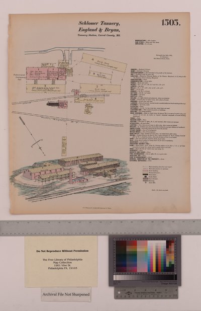 Schlosser Tannery, İngiltere ve Bryan Tannery Station, Maryland, Hexamer General Surveys, 1880 by Ernest Hexamer