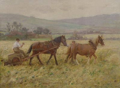 Hasat Ekibi (tuval üzerine yağlı boya) by Ernest Higgins Rigg