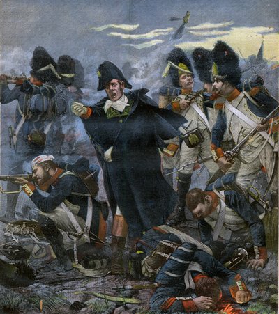 General Pierre Cambronne (1770-1842), Waterloo Savaşı'nda birliklerinin yanında - Delahaye'den sonra gravür, Ernest Jean (1855-1921) - by Ernest Jean Delahaye