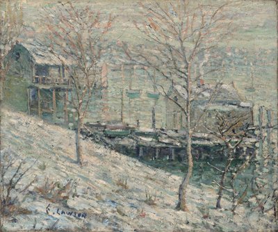 Harlem Nehri Kış Manzarası, c.1910 by Ernest Lawson