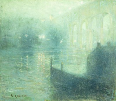 Gece Harlem Nehri by Ernest Lawson