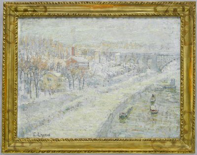 Kış Manzarası - Washington Köprüsü, c.1907-10 by Ernest Lawson