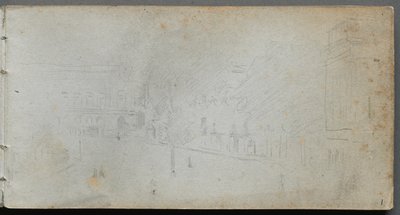 Eskiz defteri, sayfa 01: Sokak Manzarası, 1905-10. by Jean Louis Ernest Meissonier