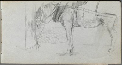 Eskiz defteri, sayfa 06: Bir At Çalışması by Ernest Meissonier