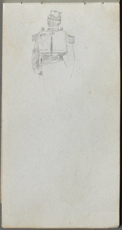 Sketchbook, sayfa 08: Bir Askerin Arkadan İncelenmesi. by Jean Louis Ernest Meissonier