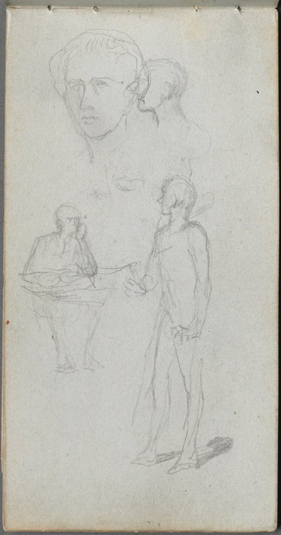 Sketchbook, sayfa 12: Çoklu Şekiller. by Jean Louis Ernest Meissonier