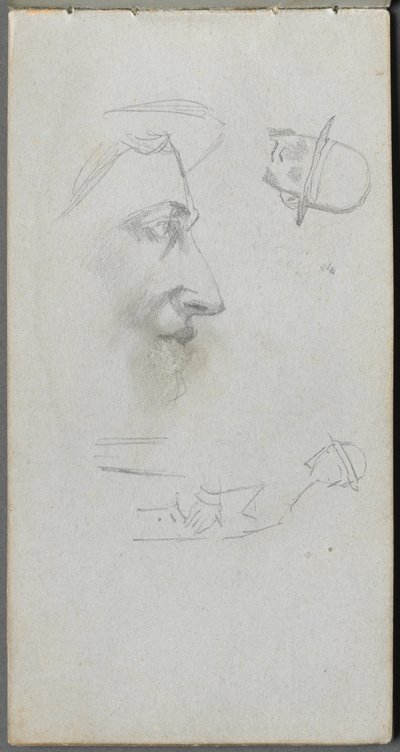 Eskiz defteri, sayfa 14: Şekiller. by Jean Louis Ernest Meissonier