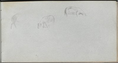Sketchbook, sayfa 20: Animal Study. by Jean Louis Ernest Meissonier