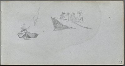 Sketchbook, sayfa 25: Teknelerde Figür Çalışmaları. by Jean Louis Ernest Meissonier