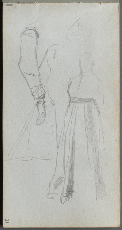 Sketchbook, sayfa 31: Figürlerin İncelenmesi. by Jean Louis Ernest Meissonier