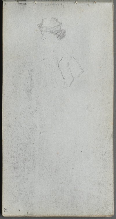 Sketchbook, sayfa 35: Bir Kafanın Çalışması. by Jean Louis Ernest Meissonier