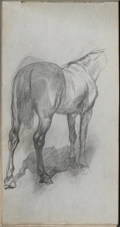 Eskiz defteri, sayfa 76: Bir At Çalışması by Ernest Meissonier