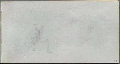 Sketchbook, sayfa 77: Figür Çalışması. by Jean Louis Ernest Meissonier