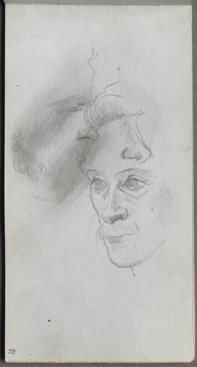 Sketchbook, sayfa 81: Yüzlerin İncelenmesi. by Jean Louis Ernest Meissonier