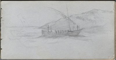Eskiz defteri, sayfa 88: Deniz Manzarası ve Şekil by Ernest Meissonier