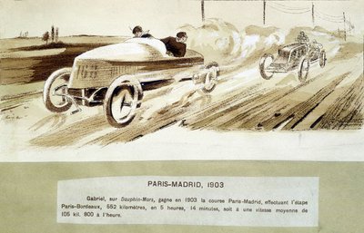 Paris-Madrid yarışı by Ernest Montaut