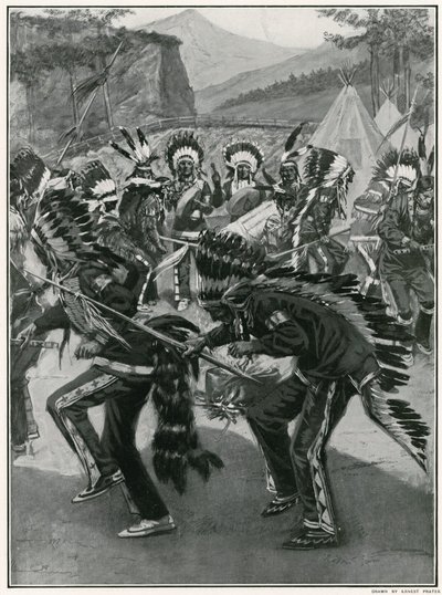 Kızılderililerin pitoresk dansı by Ernest Prater