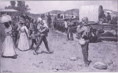 Boer mültecilerine yardım eden İngiliz askerleri, Pretoria