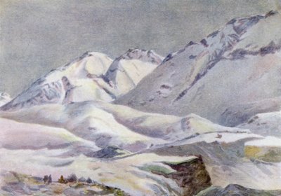 Sierra Navarro, from Hotel Puente del Inca  by Ernest William Christmas
