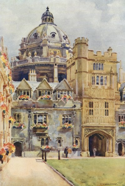 Brasenose Koleji ve Radcliffe Kütüphanesi Rotunda (renkli taş) by Ernest William Haslehust