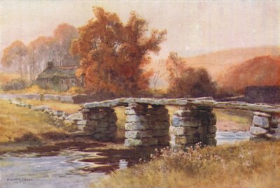 Klaket Köprüsü, Postbridge (renkli taş) by Ernest William Haslehust